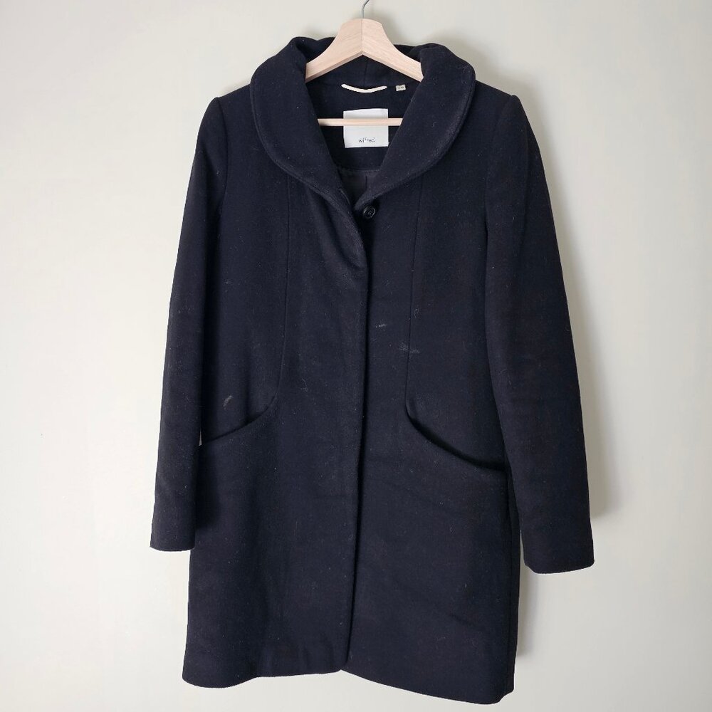 Aritzia Wilfred Cocoon Wool Coat - 2018 - Dark Charcoal - Sz XS